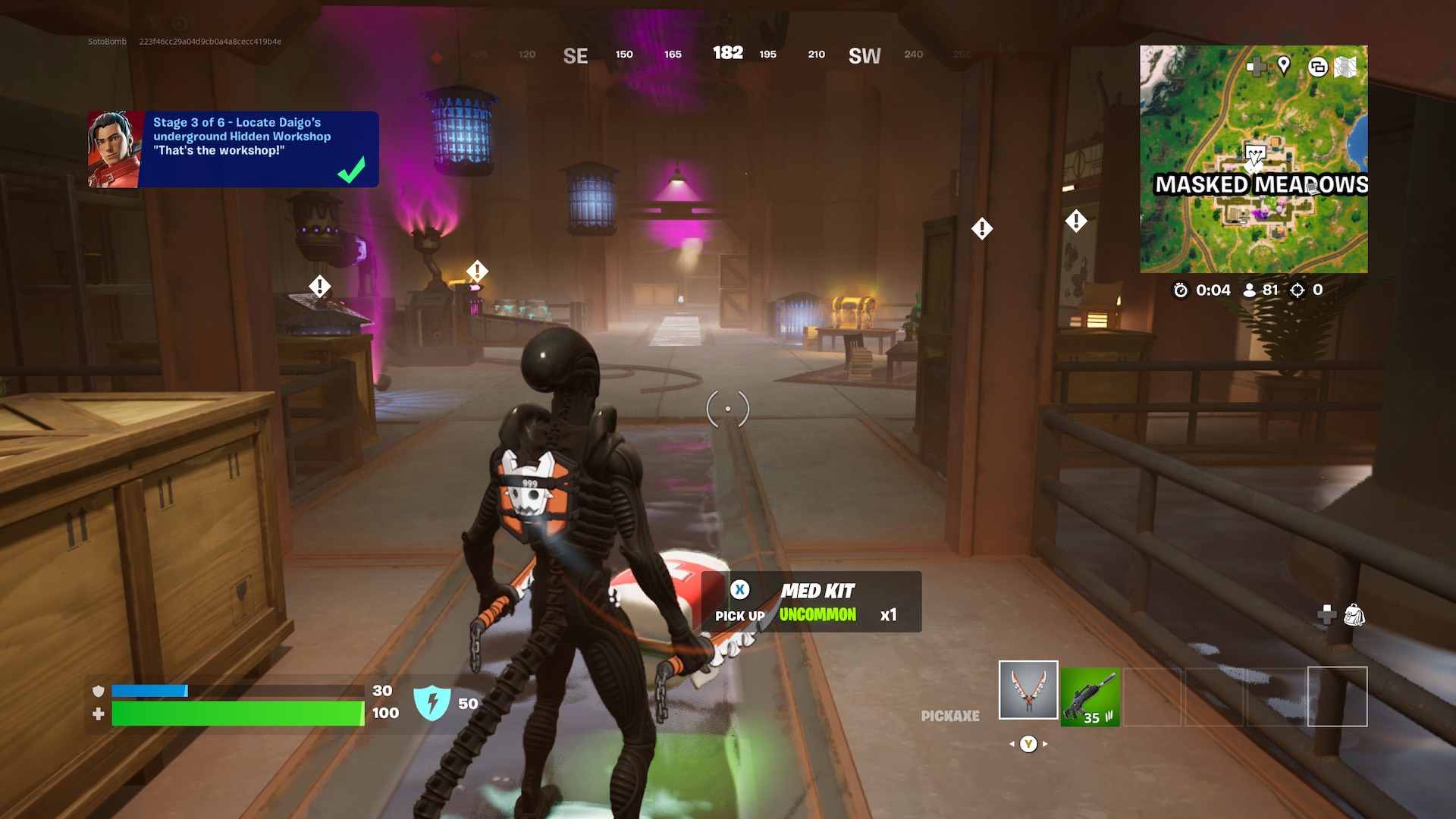 FortniteにあるDaigoの地下隠れワークショップを見つける方法