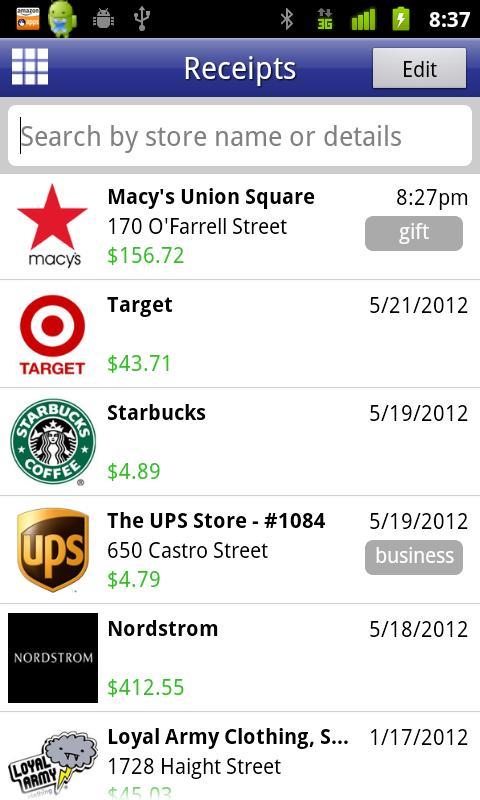Digital Receipts