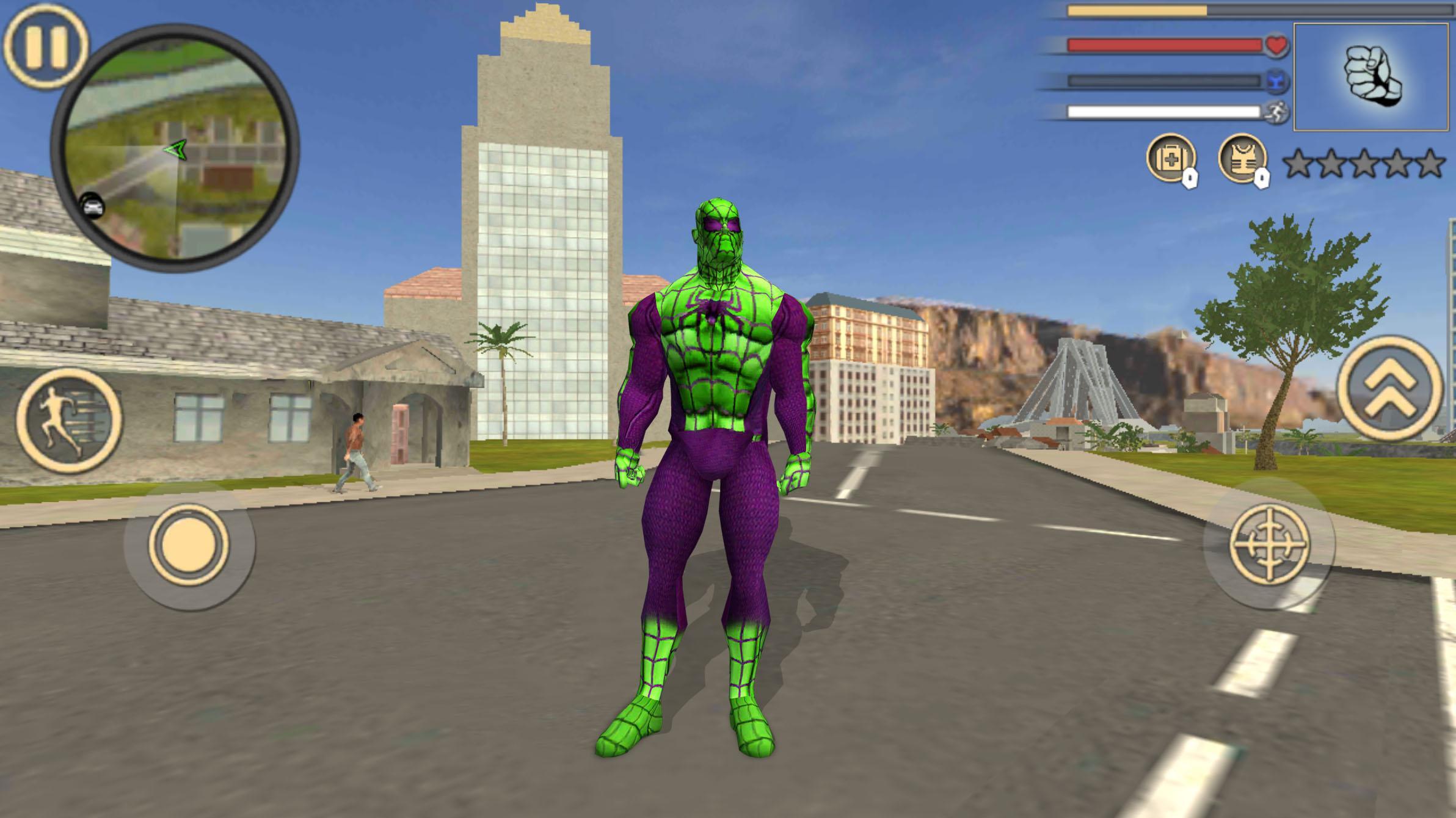 Spider Rope Hero Frog Ninja Strange Gangster Crime