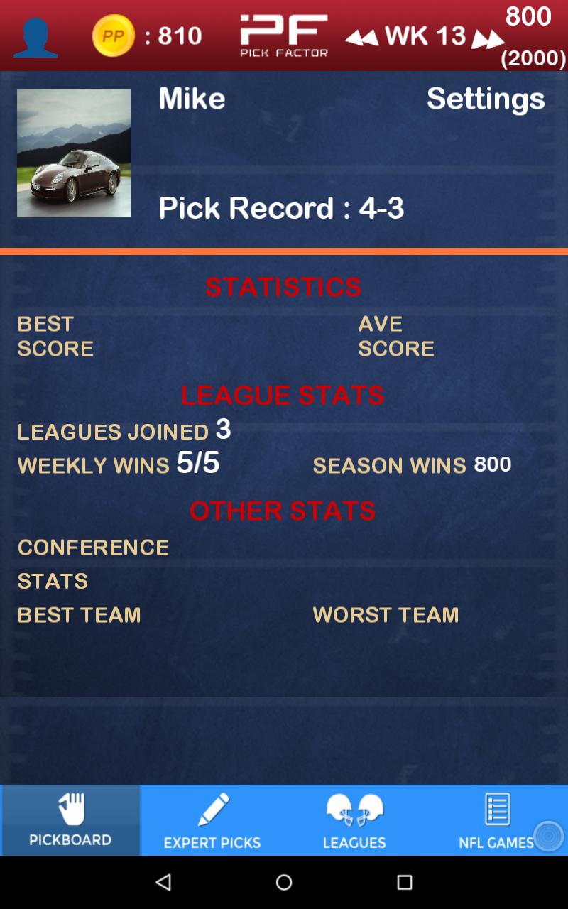 Pick Factor Pro Football 2014