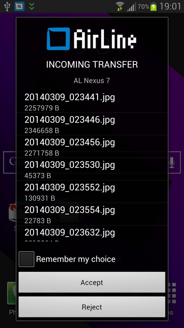 Wi-Fi File Transfer - AirLine