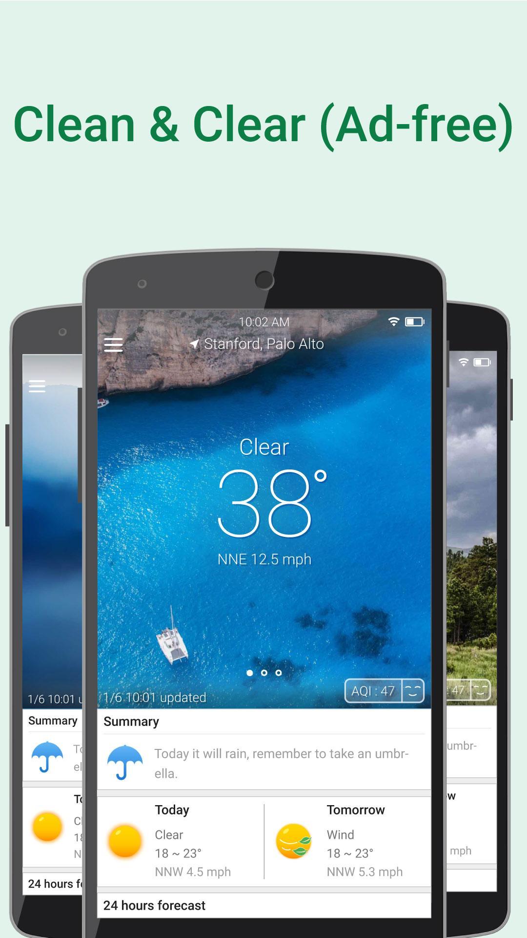 WeatherClear - Ad-free weather