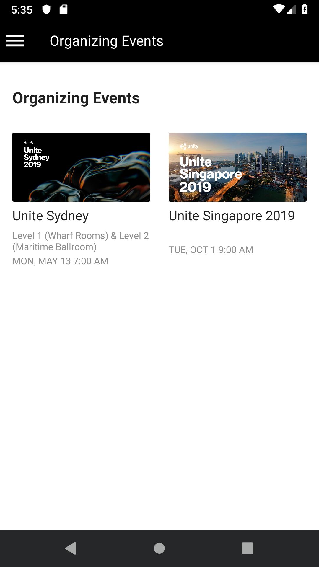 Unity Meetup Organizer