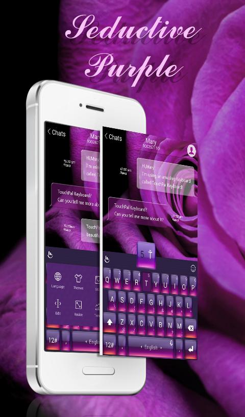 TouchPal Purple Rose Theme